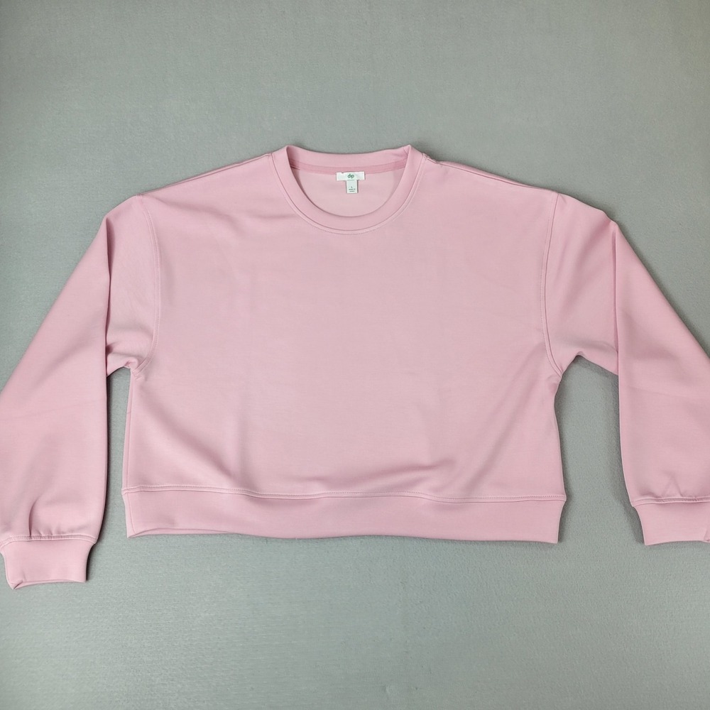 Dip Sweatshirt Pullover Crew Neck Pink Modal Blend Relaxed Fit Large NWT